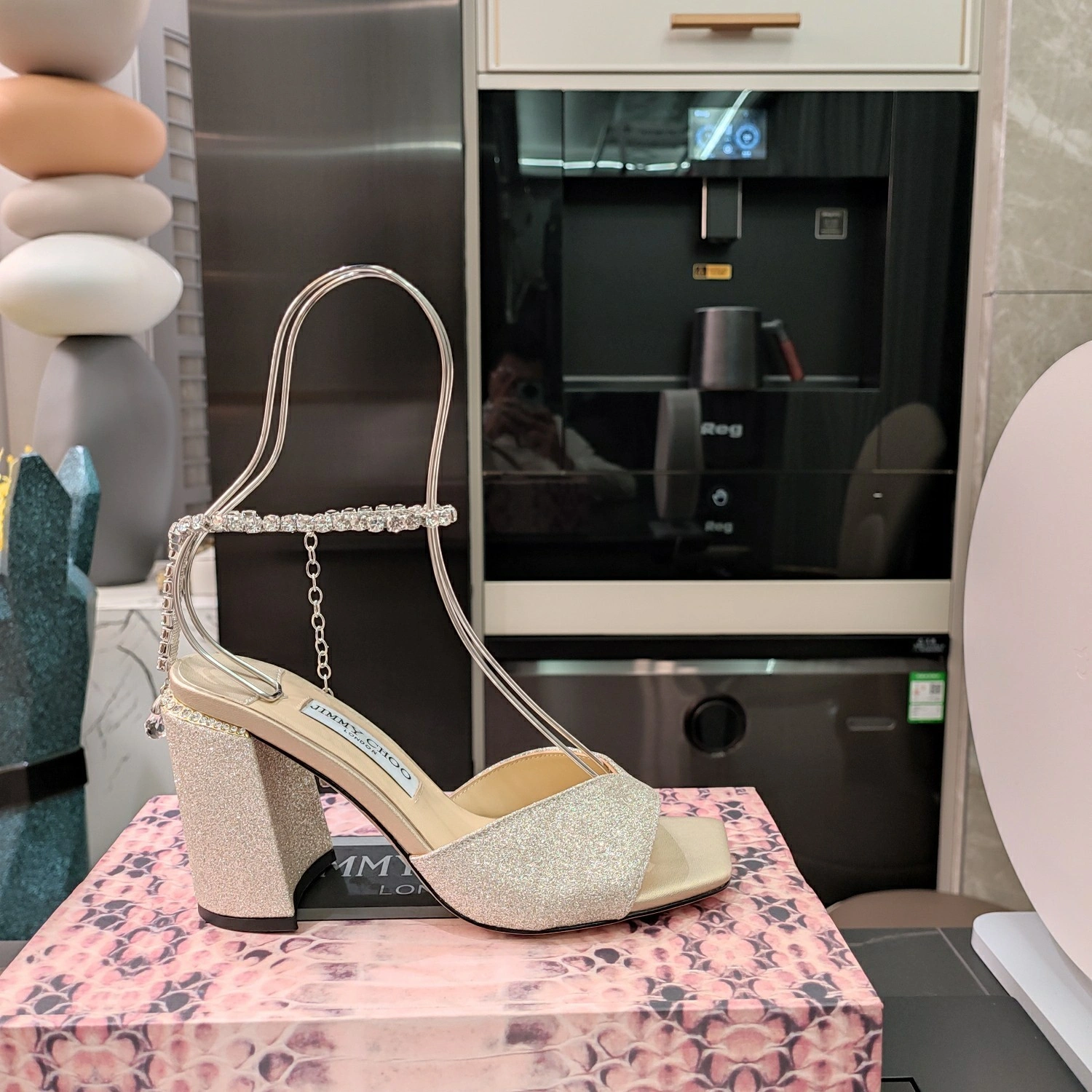 COCO-- Ji77y 3ho5 SAEDASANDALBH85GJV0C6137 Heel height：8.5CM cowhide sheepskin item:E-X158D4054